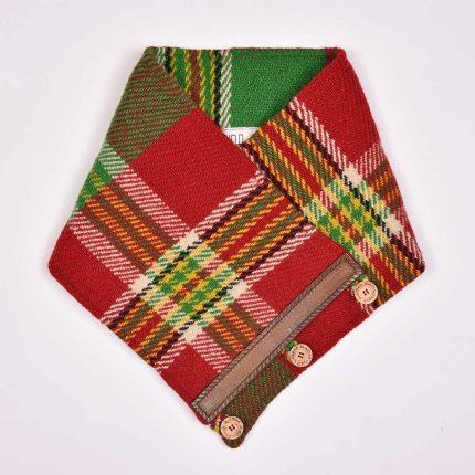 Българска вълна - Шал (родопско одеяло) с кожени мотиви